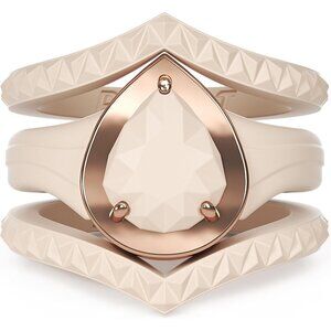 Women's Silicone Ring Engagement Promise Ring for Her Patented Design Rosy Brown